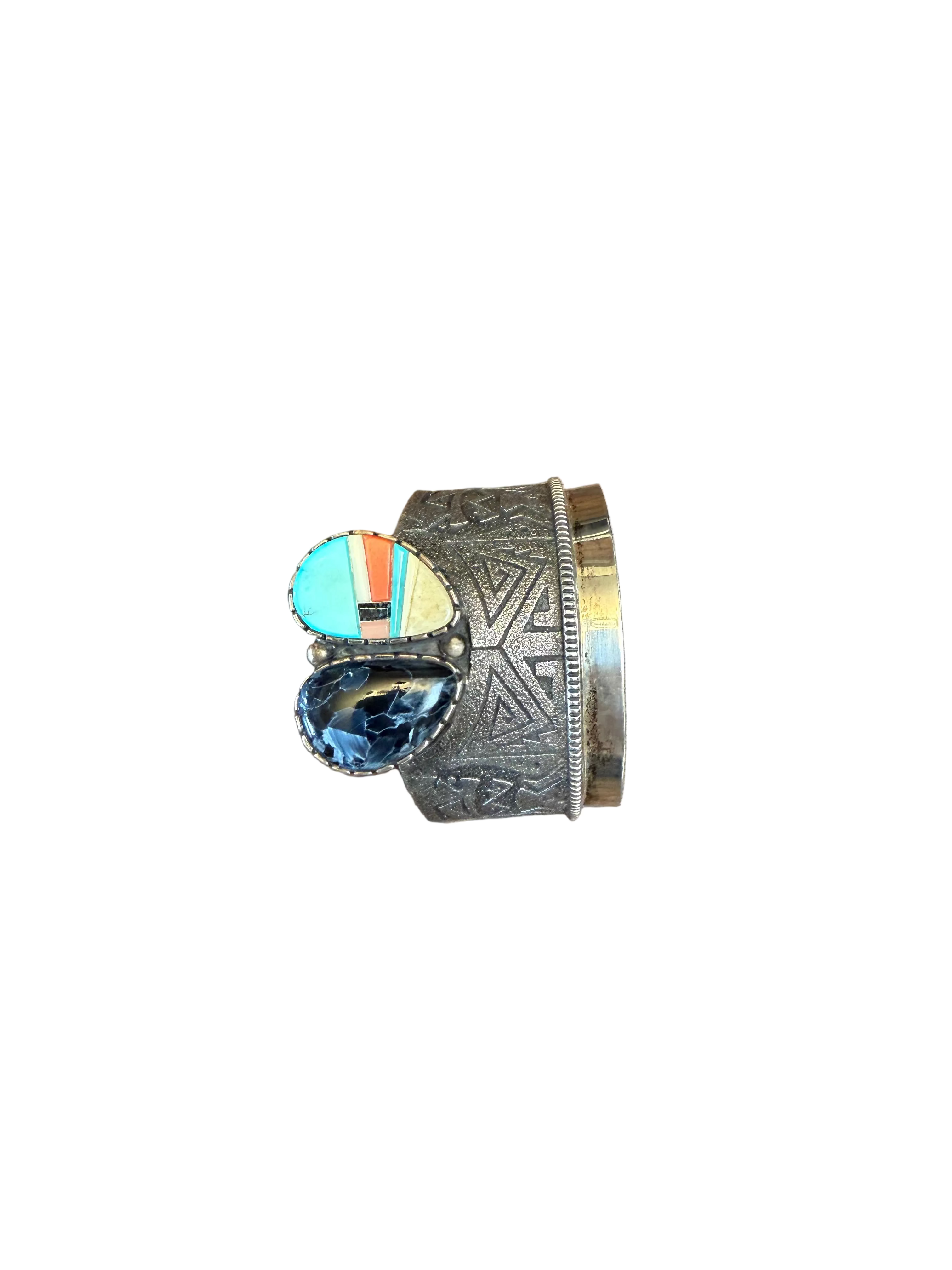 Inlay and pietersite cuff