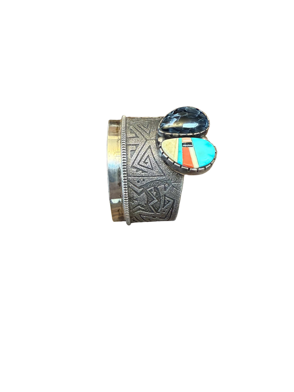 Inlay and pietersite cuff