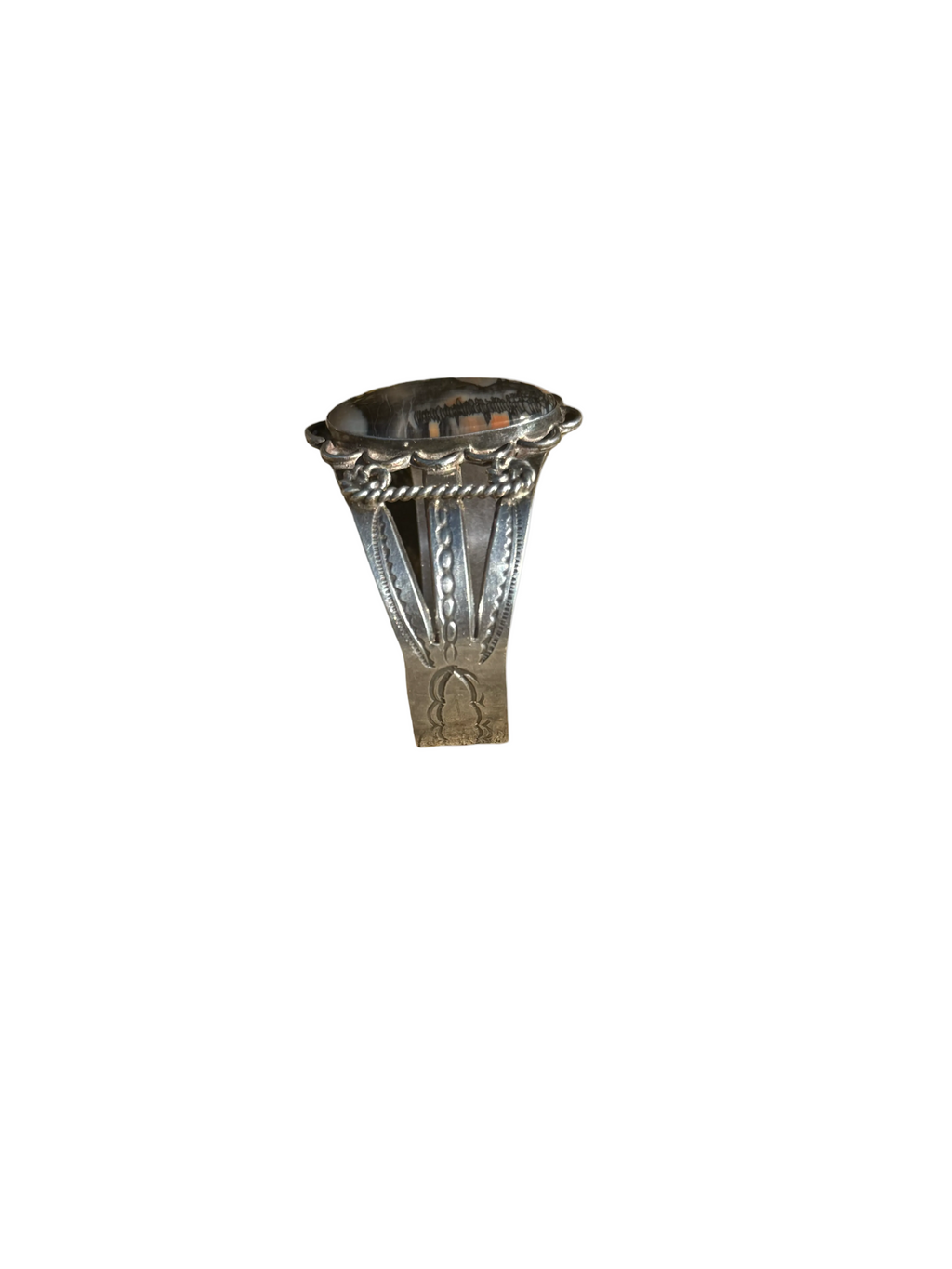 Harvey era petrified wood oval cuff